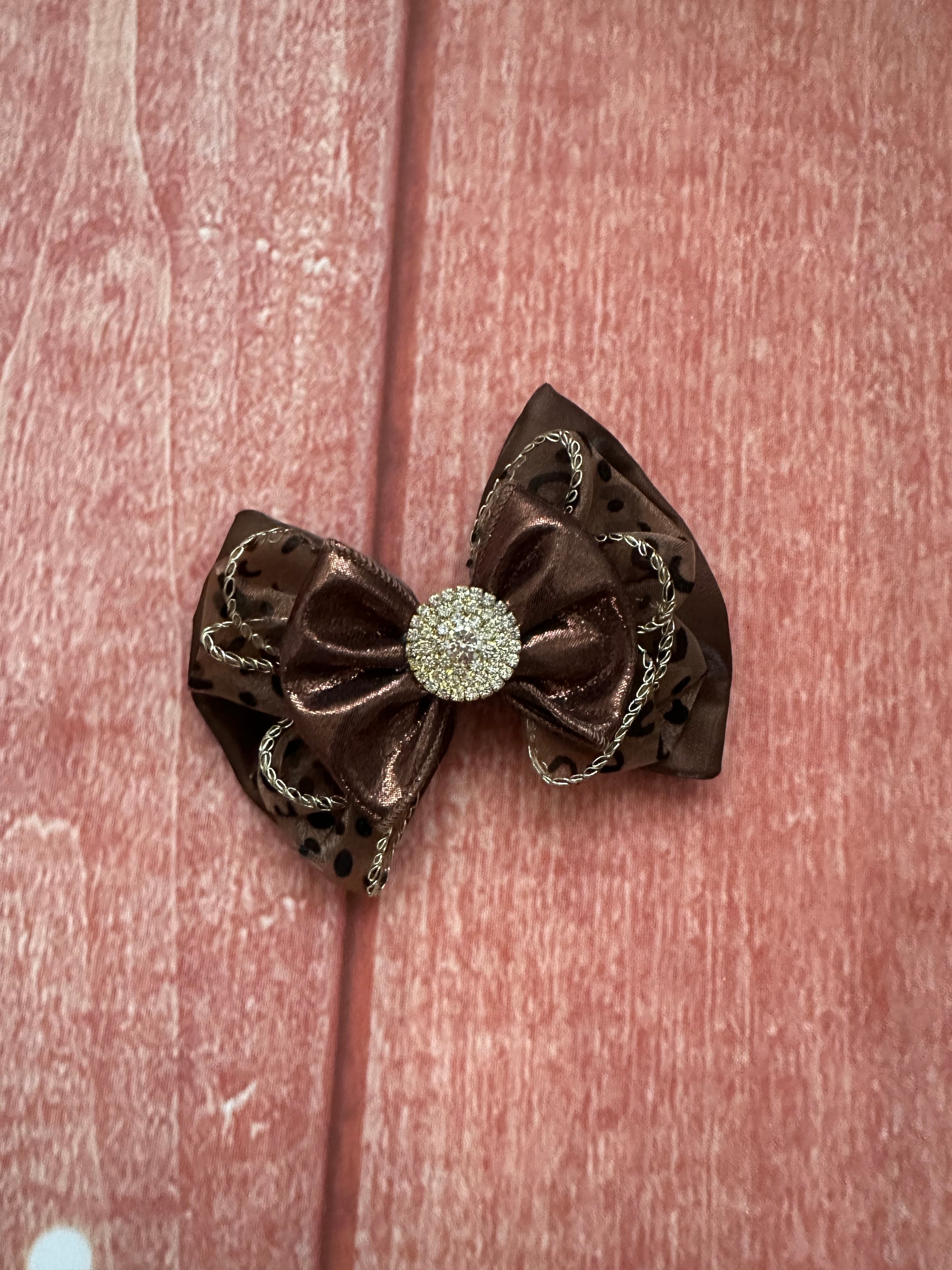 Leopard hair clip 4 inch