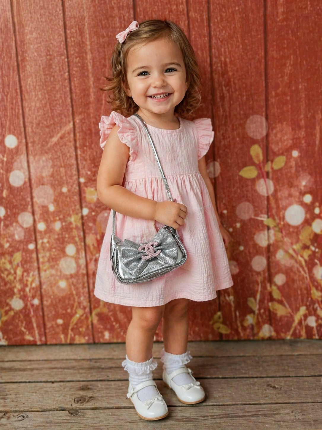Silver cc baby purse