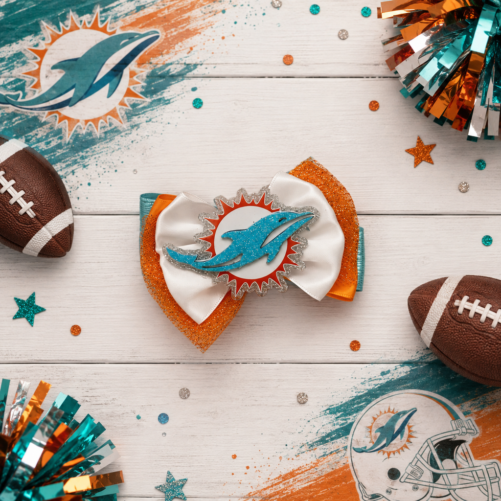 Miami dolphins piggy bow