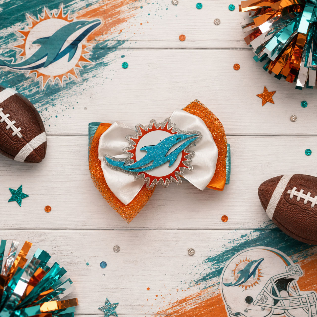 Miami dolphins piggy bow