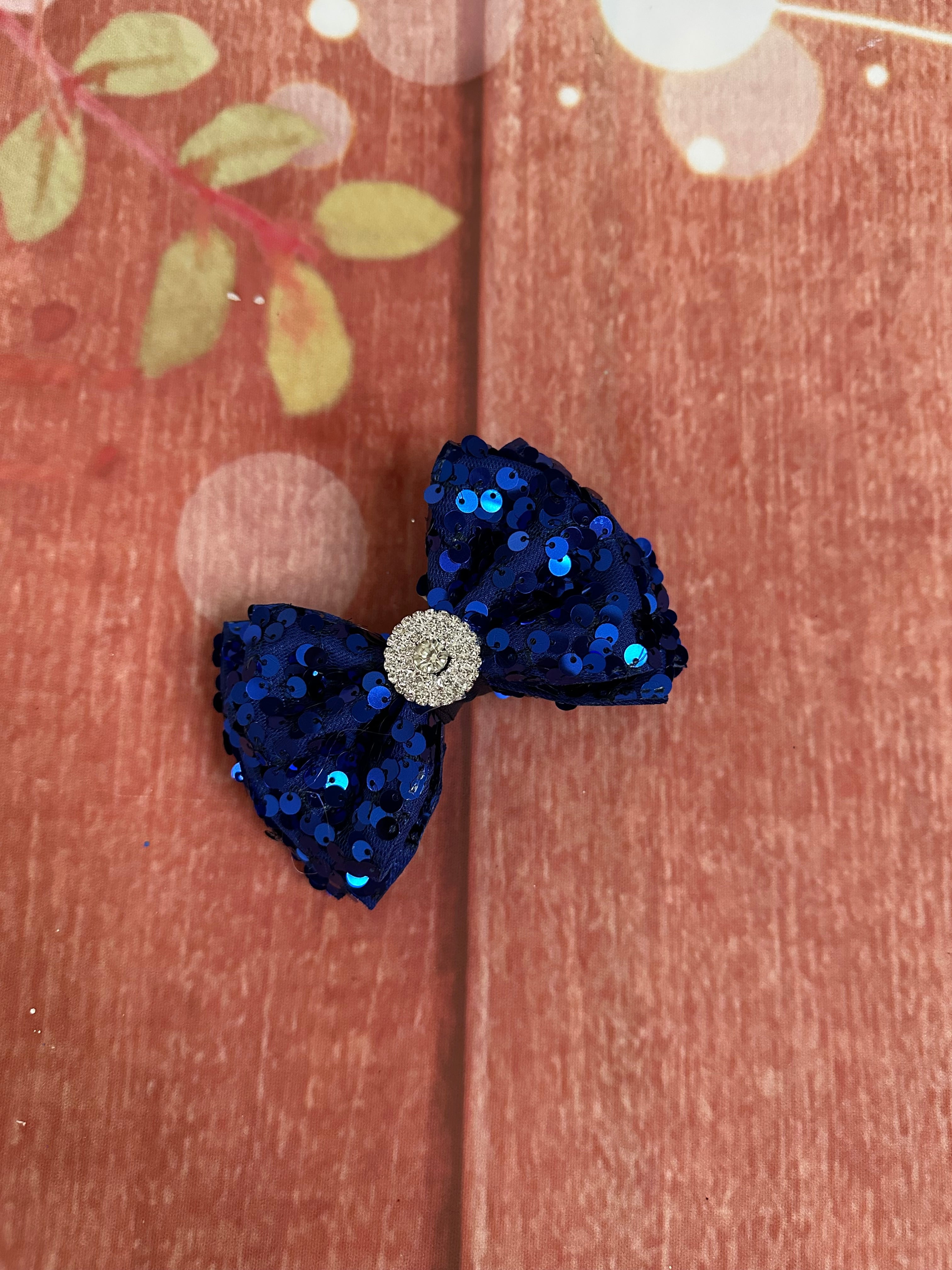 Sequin hair bow piggy size