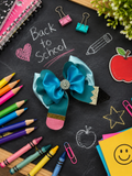Blue pencil back to school clip