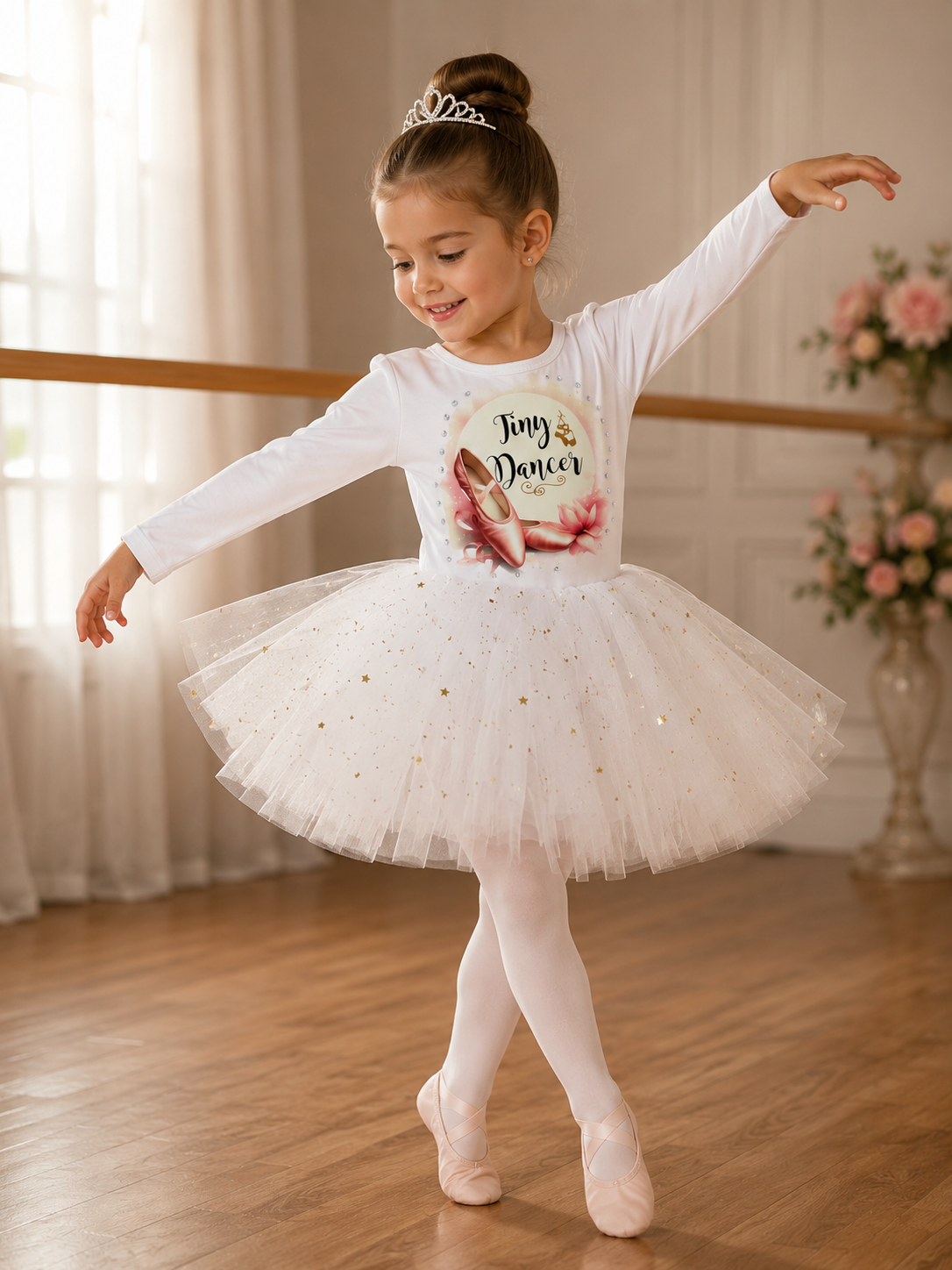 Long sleeve ballet tutu leotard