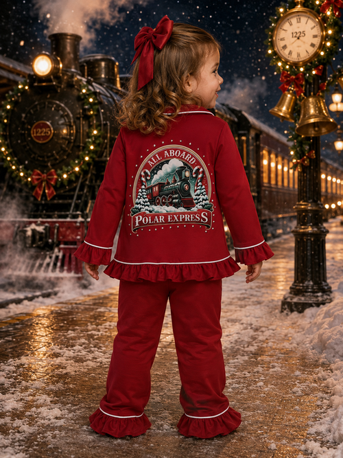 12/18m  polar express pj set