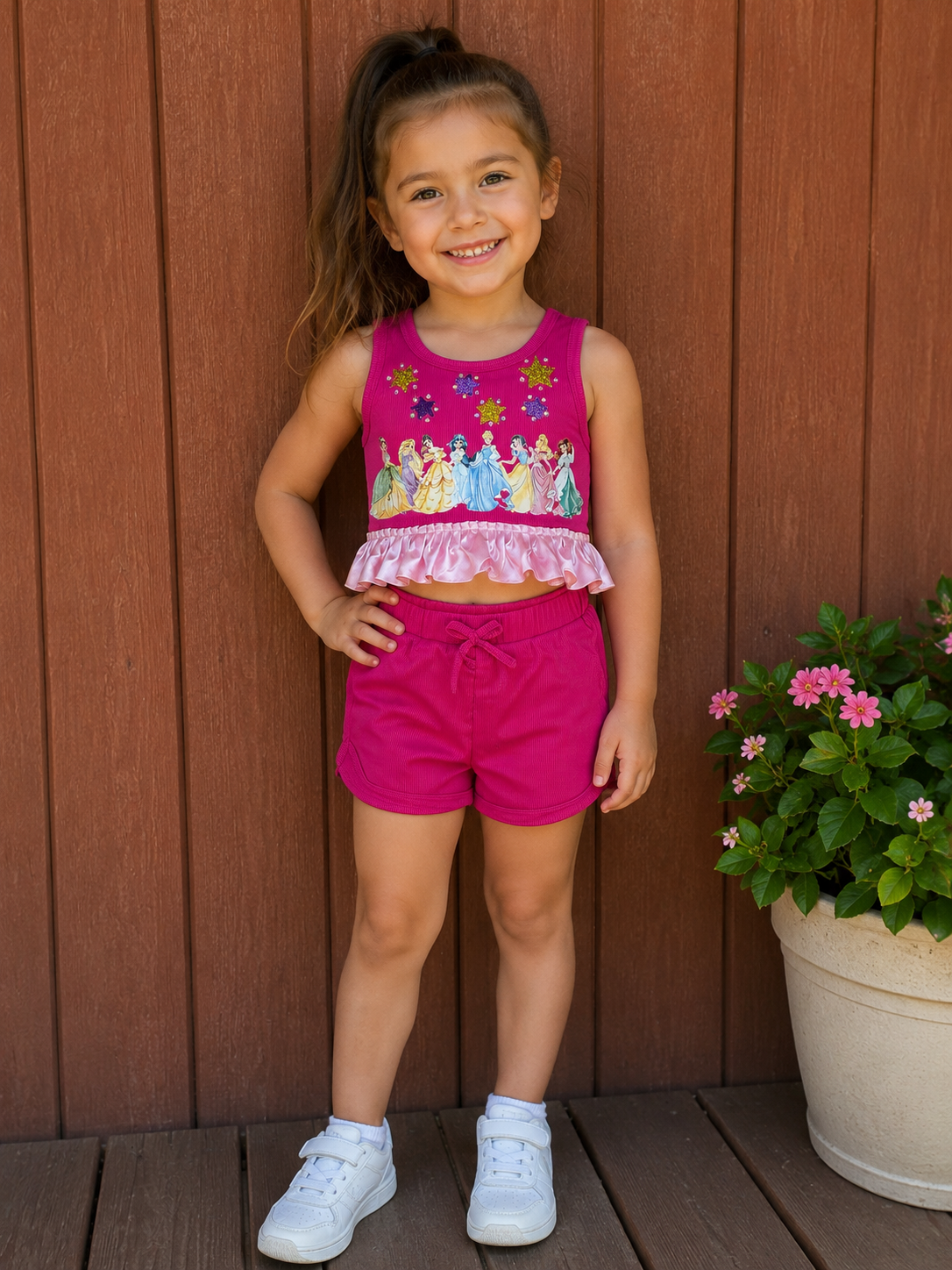 5y princess short set