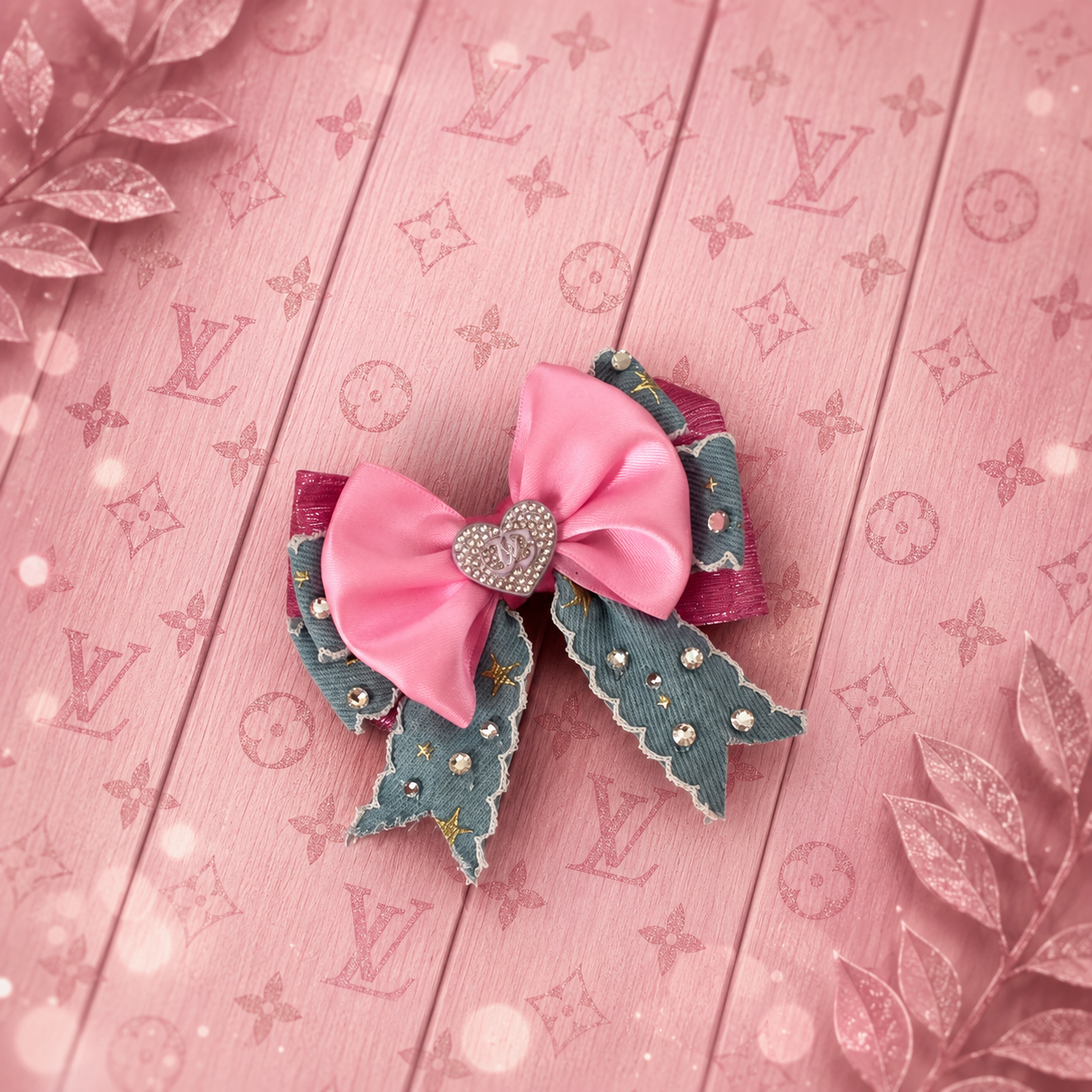 Denim inspired piggy clip