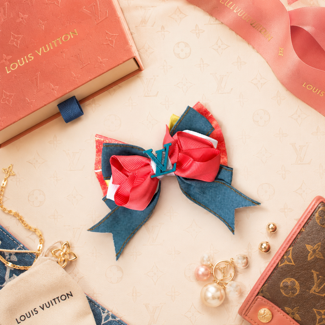 Denim inspired piggy clip