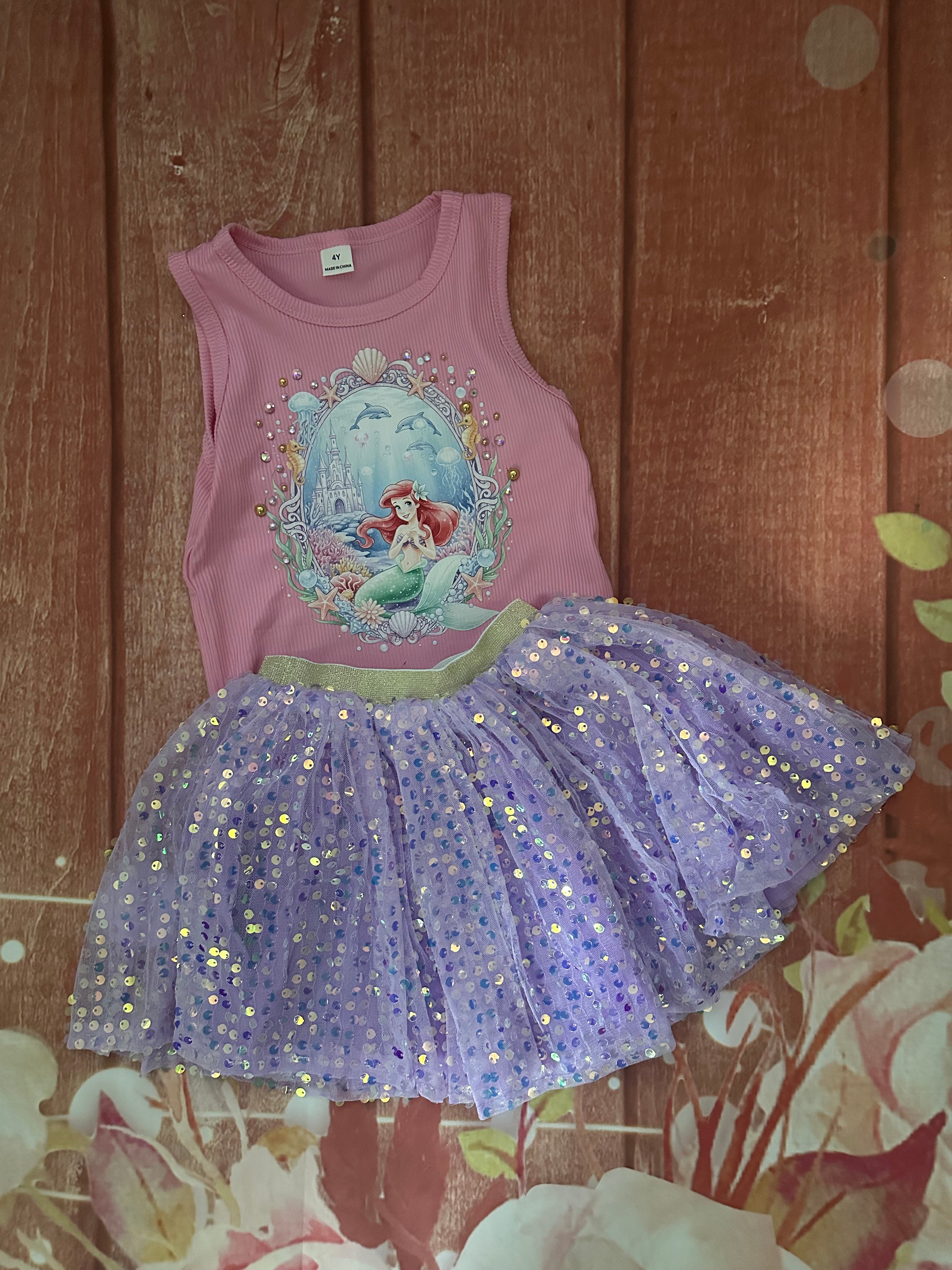 4y Ariel skirt set