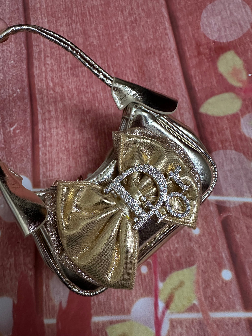 Gold Dior purse
