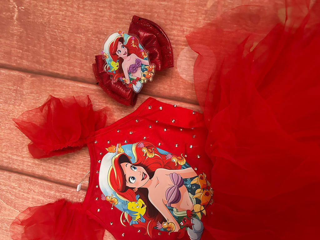 Ariel red tutu dress