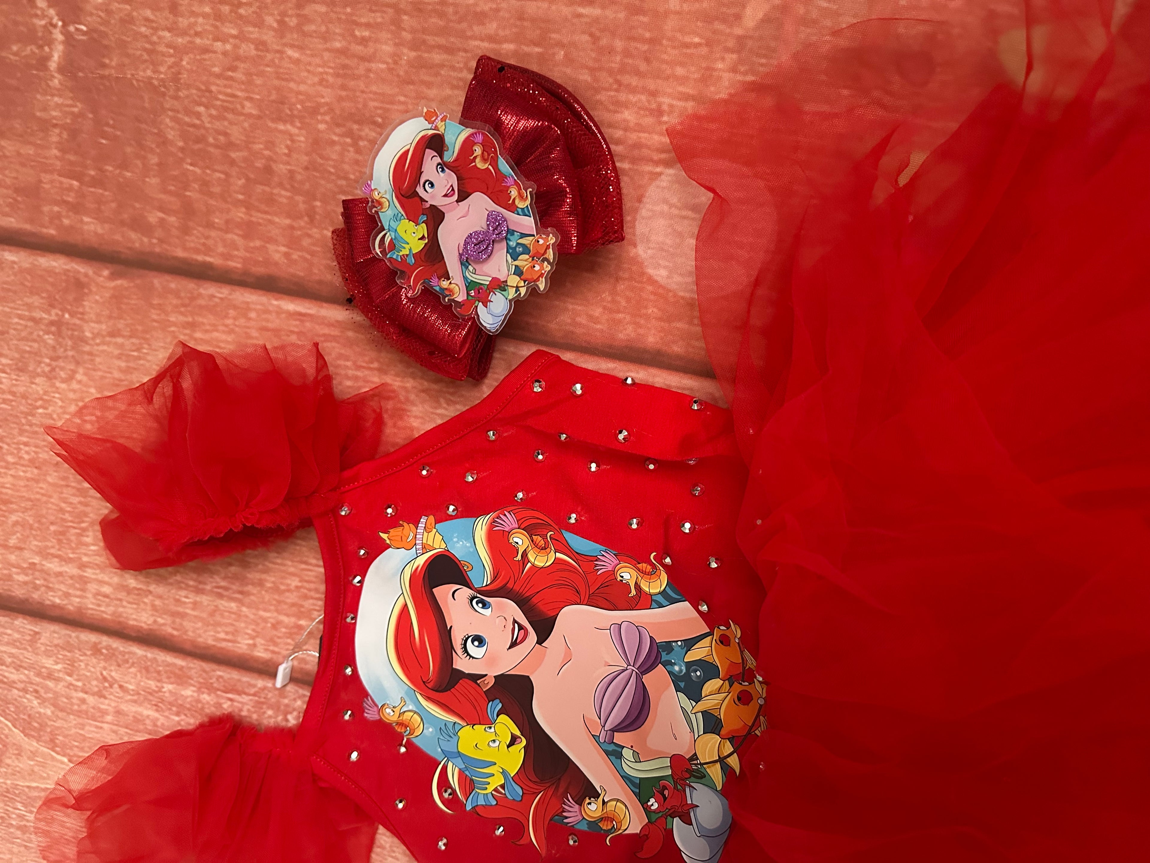 Ariel red tutu dress