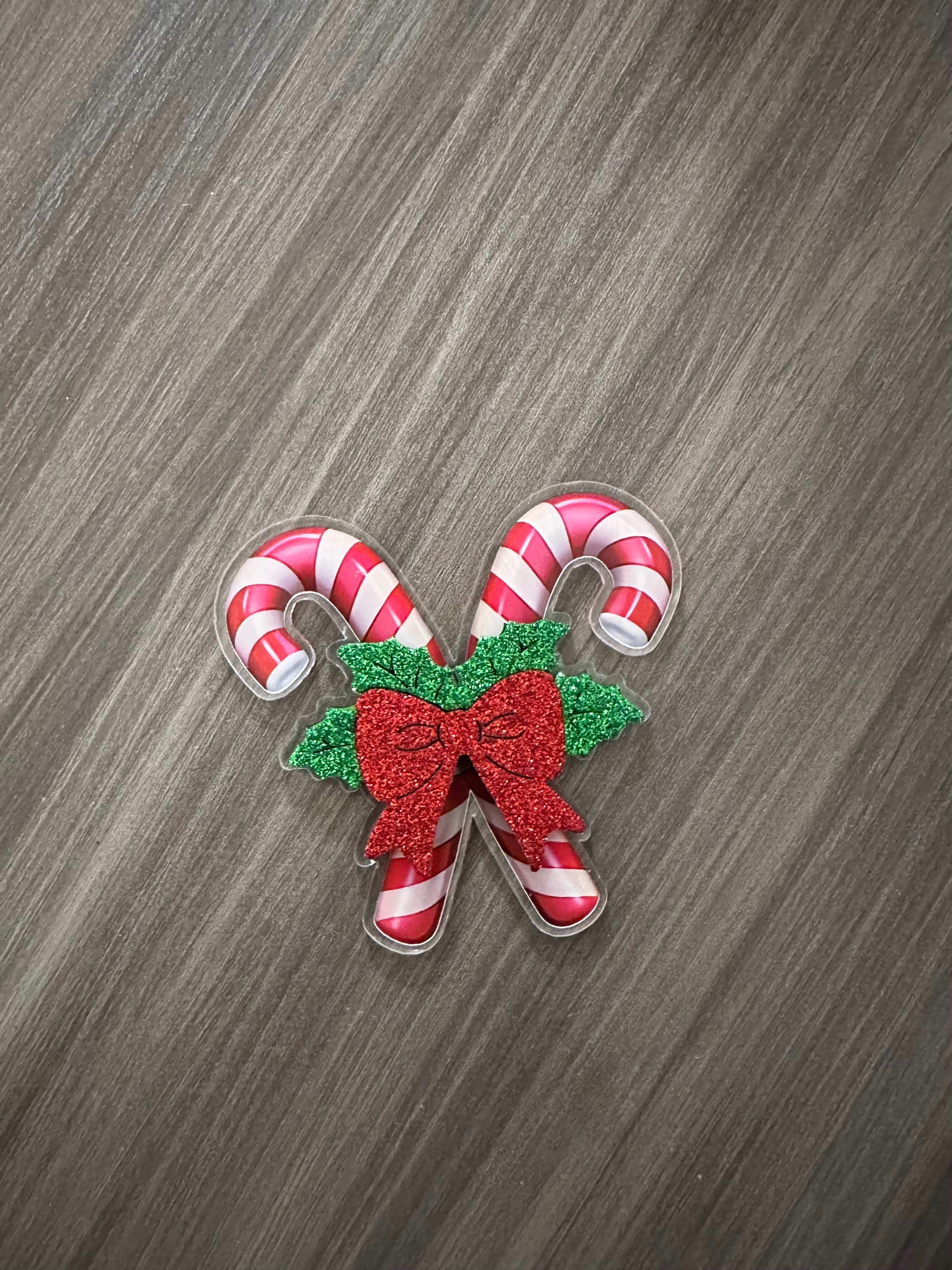Velcro center Christmas candy cane
