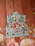 6y Ariel denim jacket with mirror