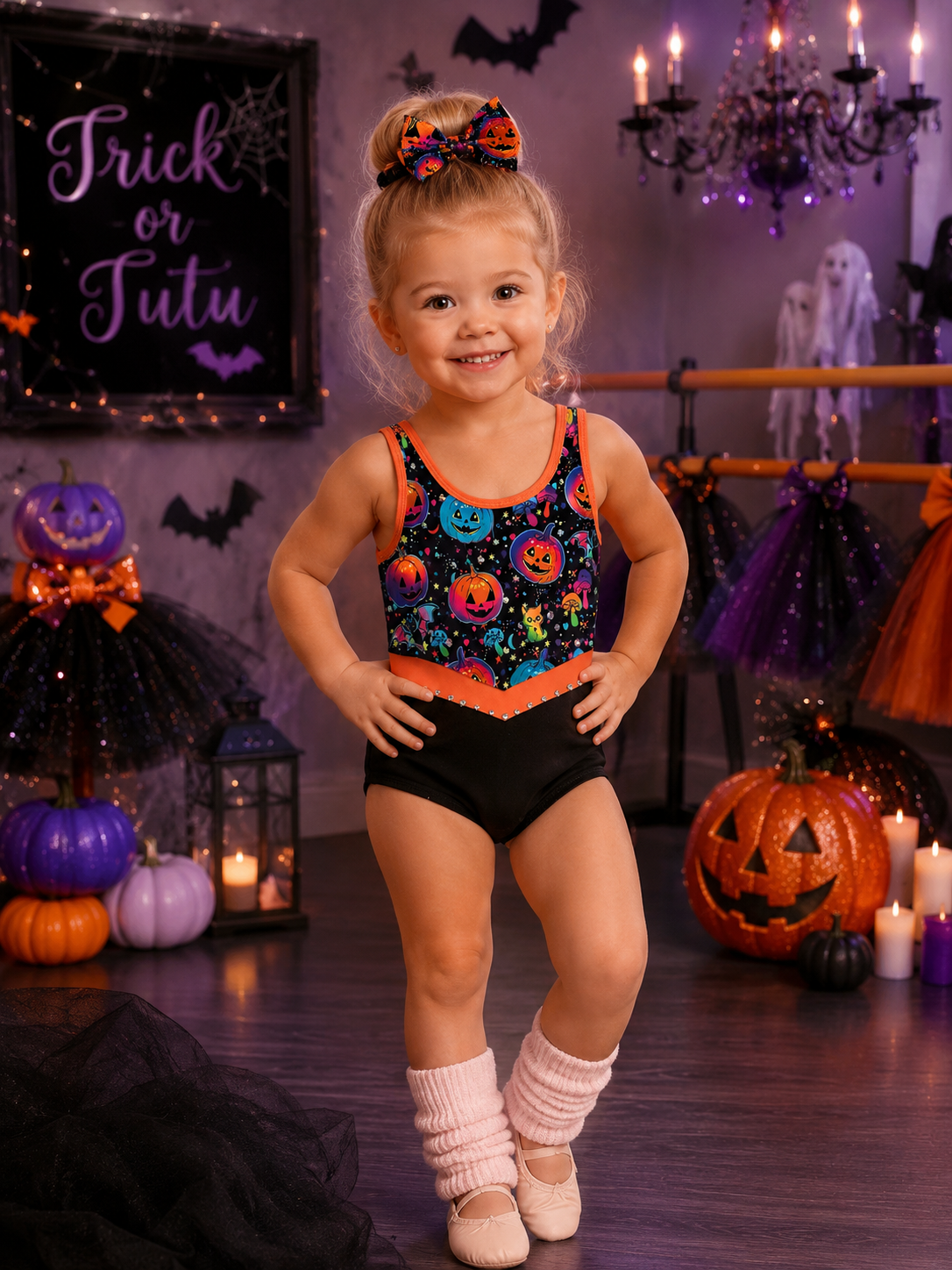 4y ballet dance gymnastic leotard for Halloween