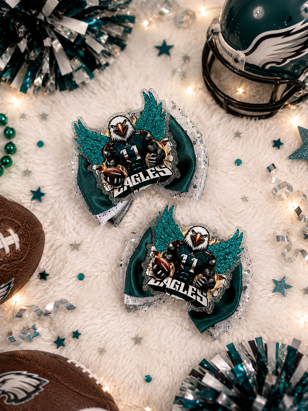 XL piggy bow eagles football