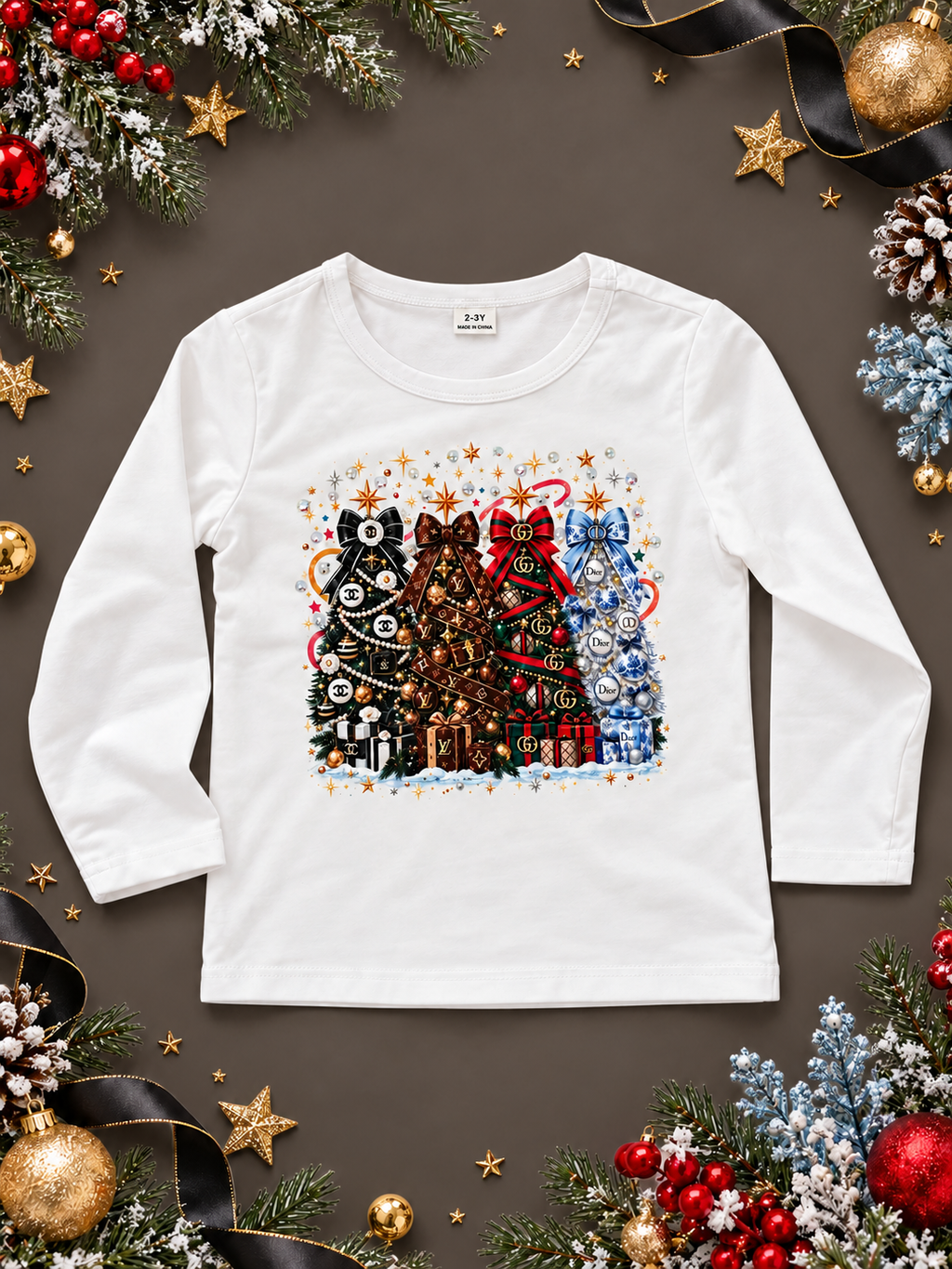 2/3 Christmas long sleeve shirt
