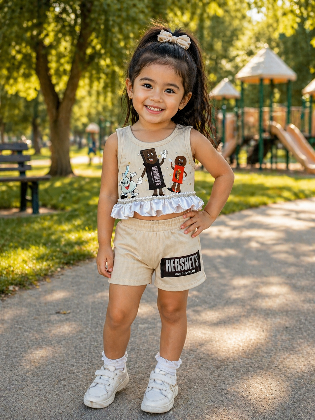 4y Hershey park shorts set