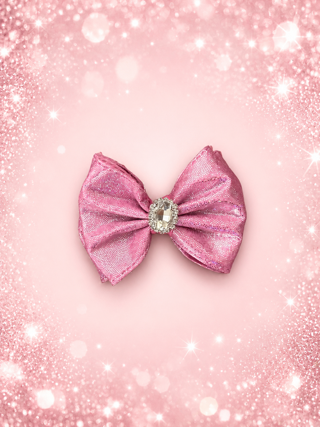 Pink shimmer piggy clip