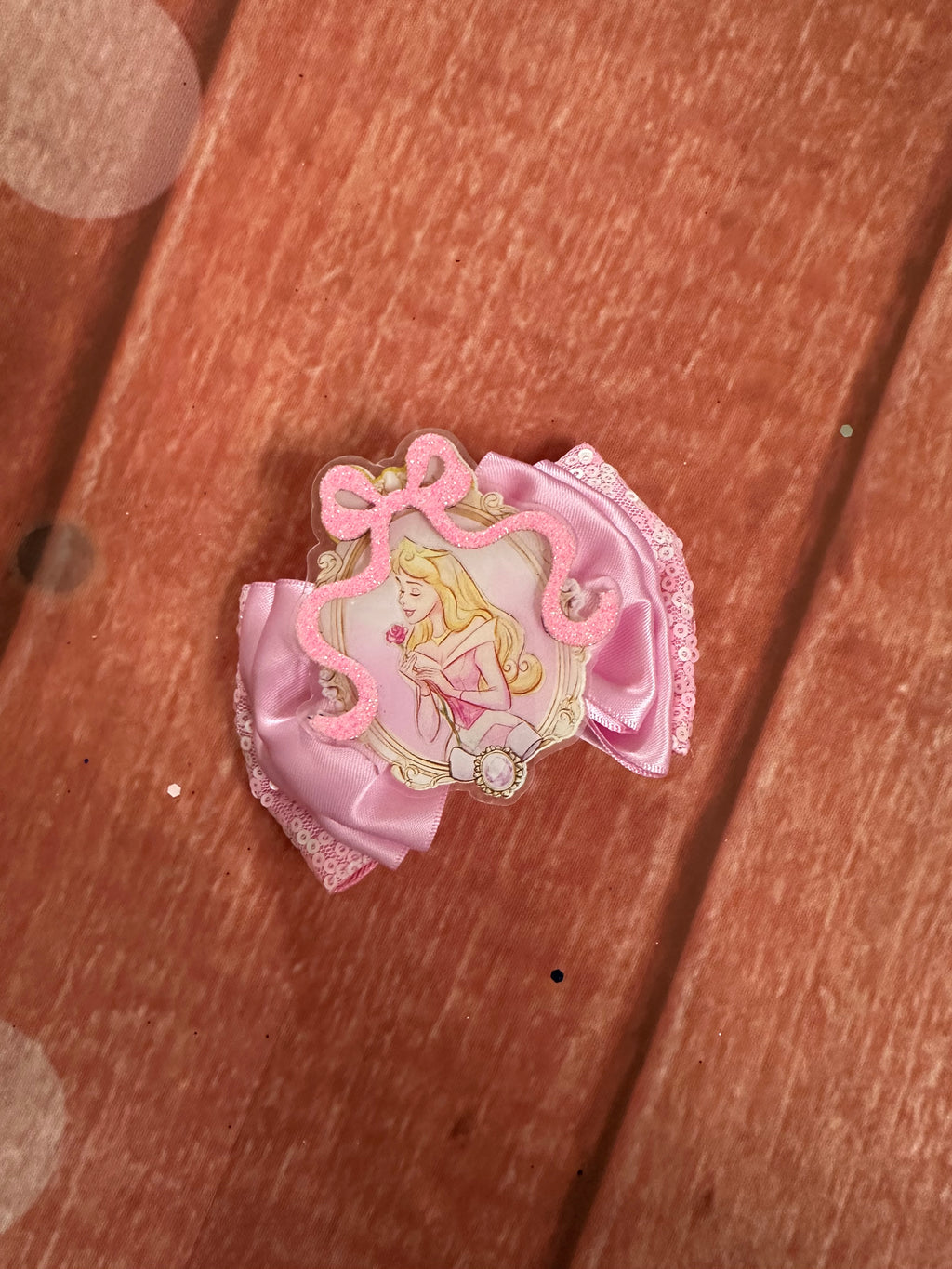 Aurora princess piggy bow