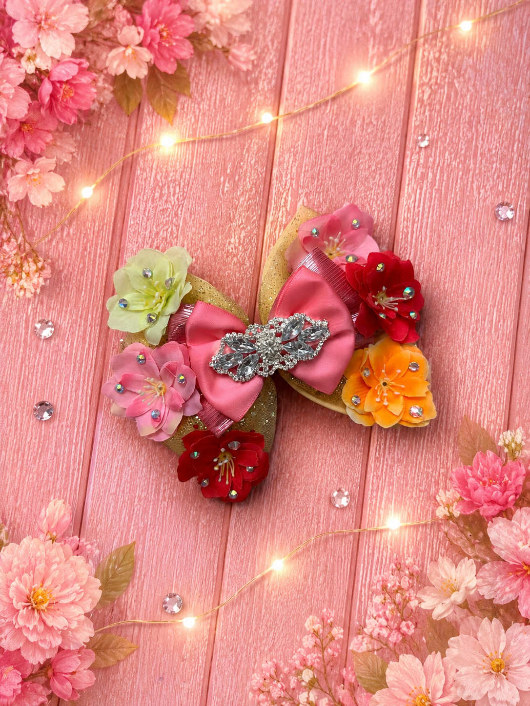 Summer 5 inch flower hair clip