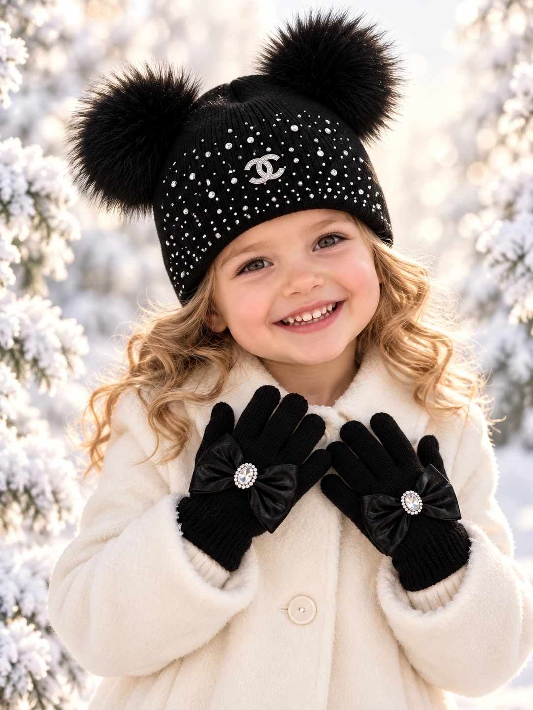 3-8y Hat and glove set