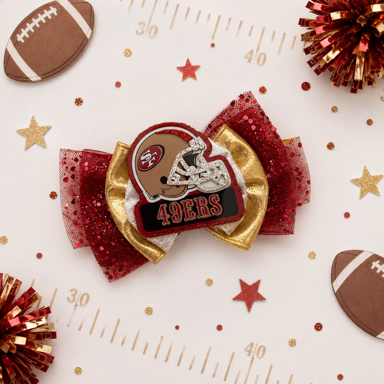 San Fransisco 49ers 5 inch bow
