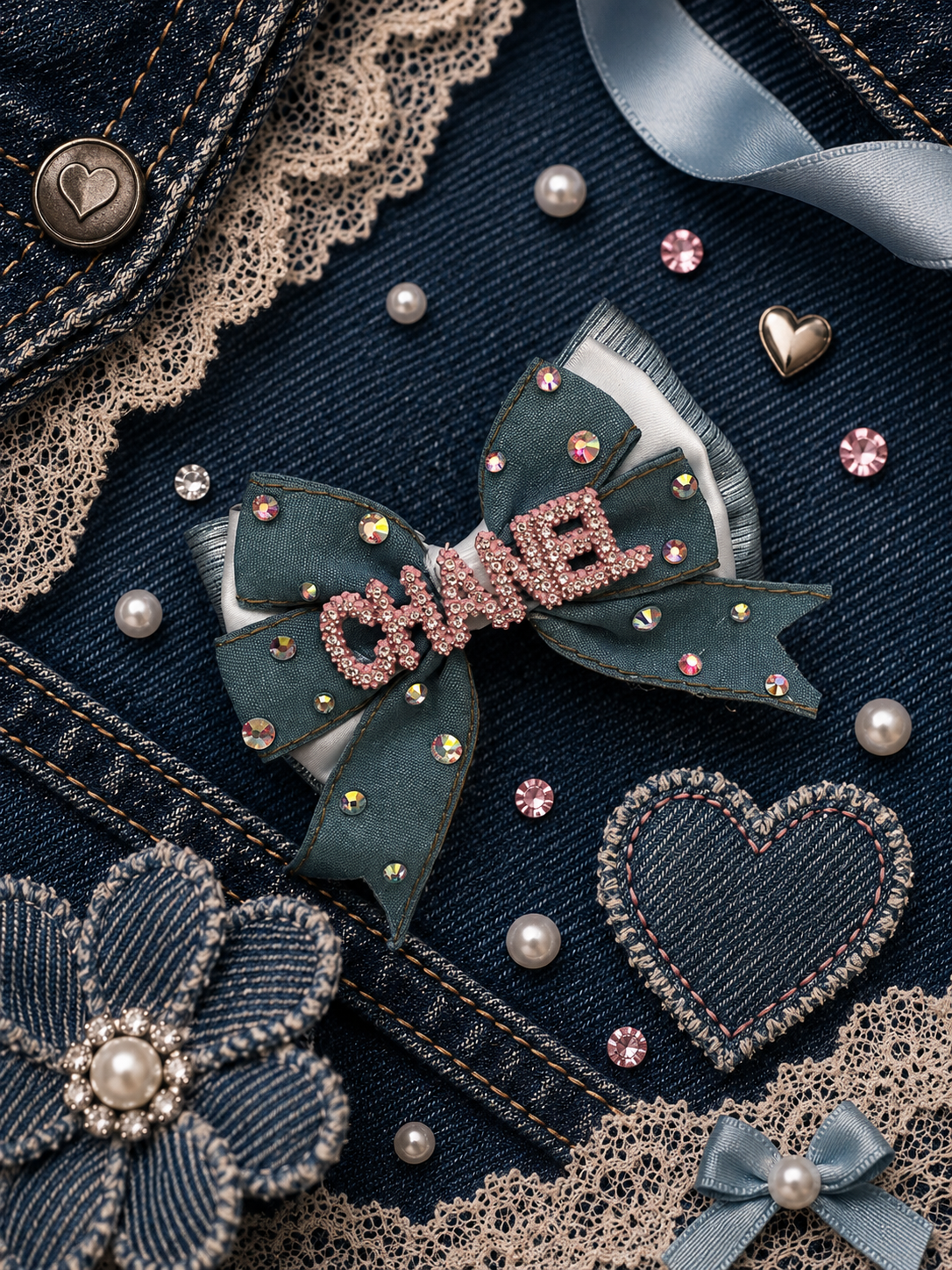 Cc denim piggy clip