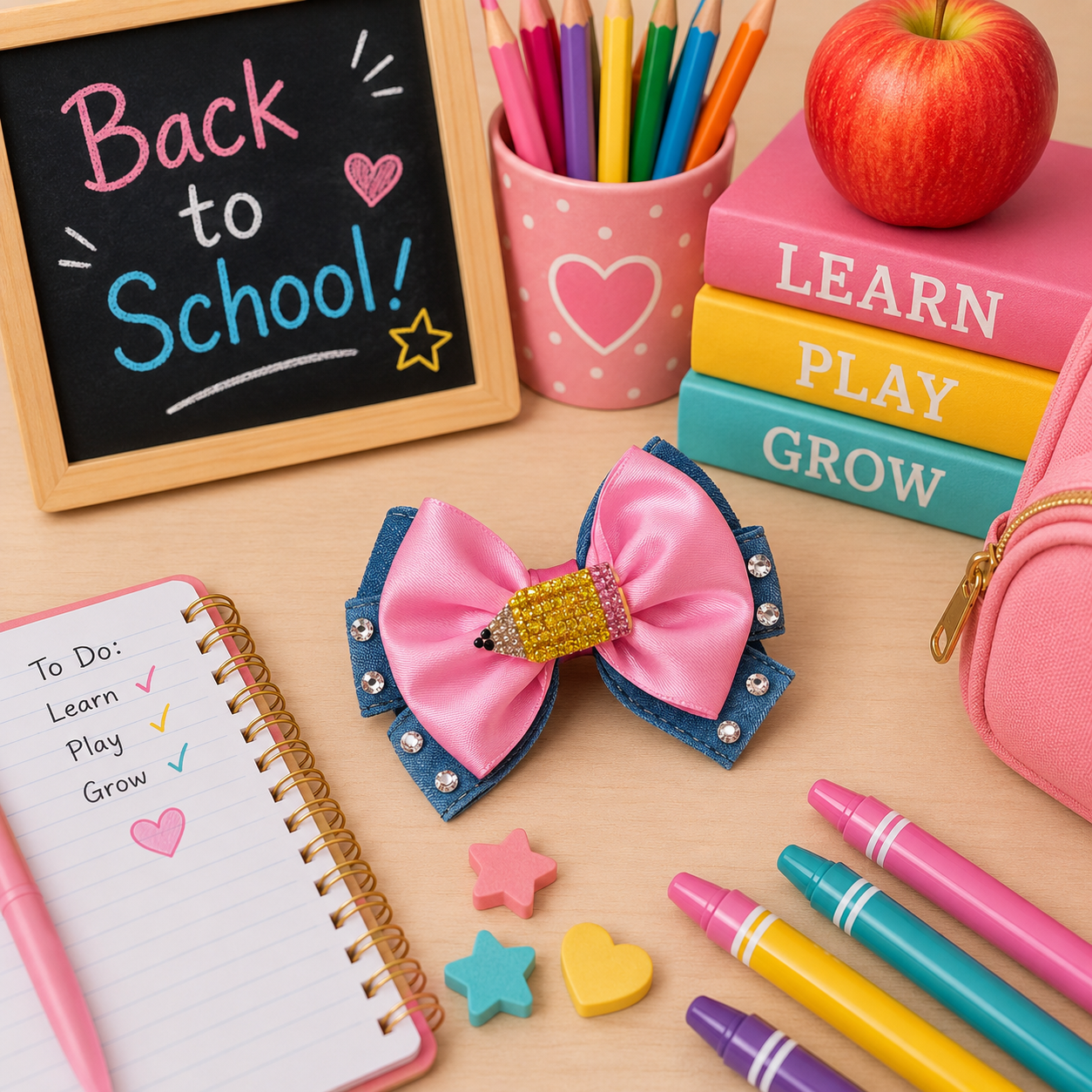 Back to school piggy clip
