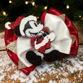 Christmas Disney piggy bow