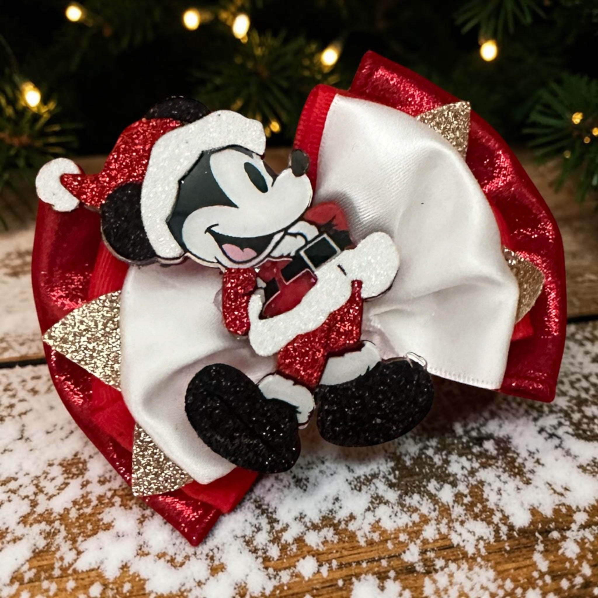 Christmas Disney piggy bow