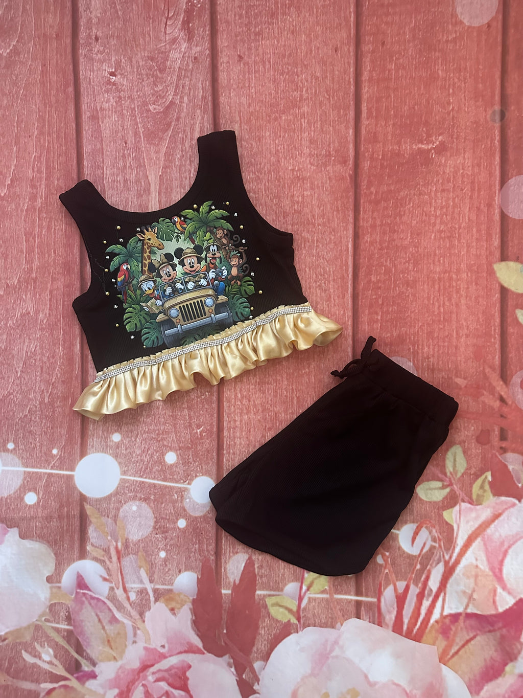 5y animal kingdom shorts set