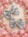 Silver foil hair clip