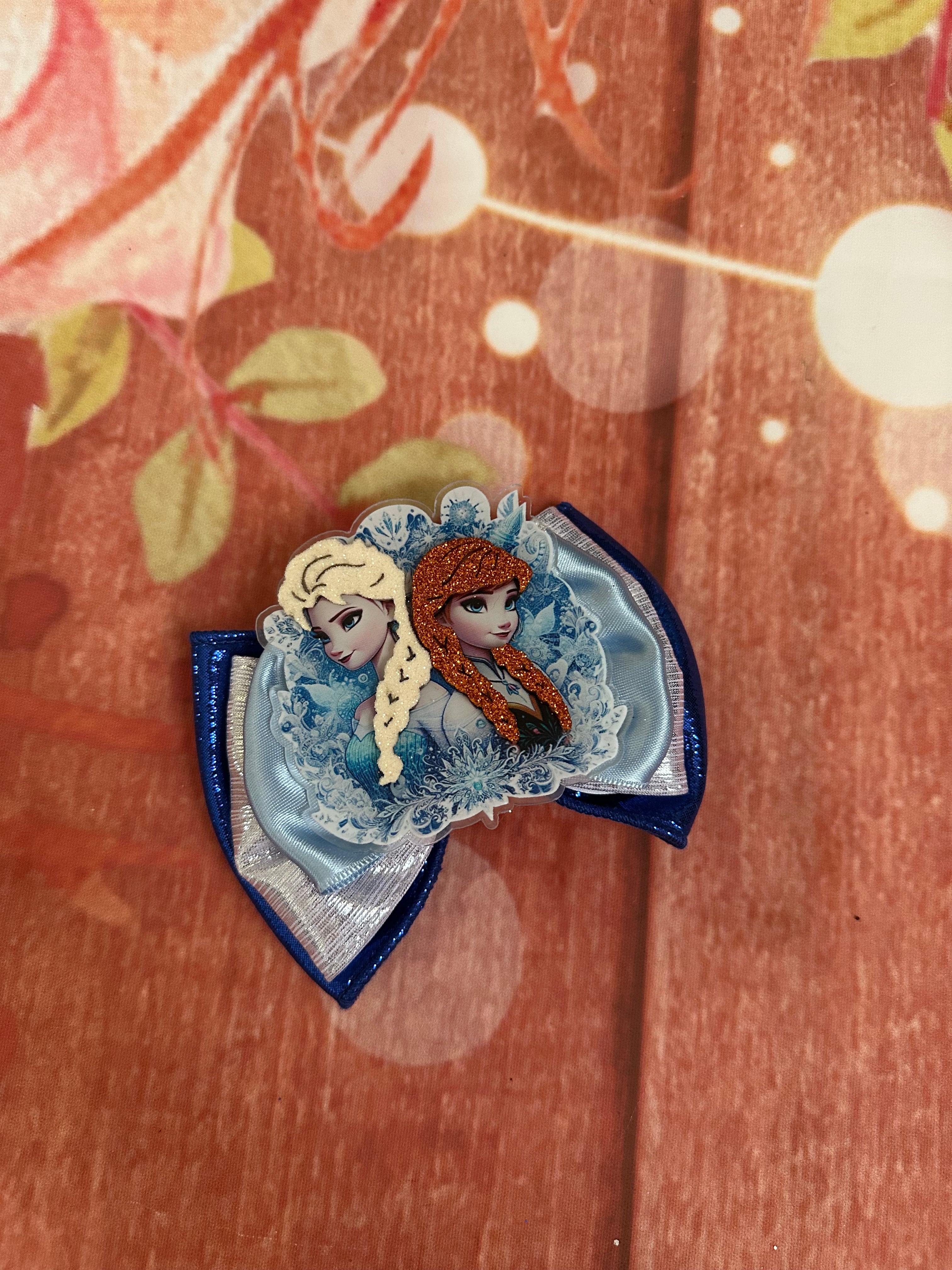 Frozen Elsa and Anna bow