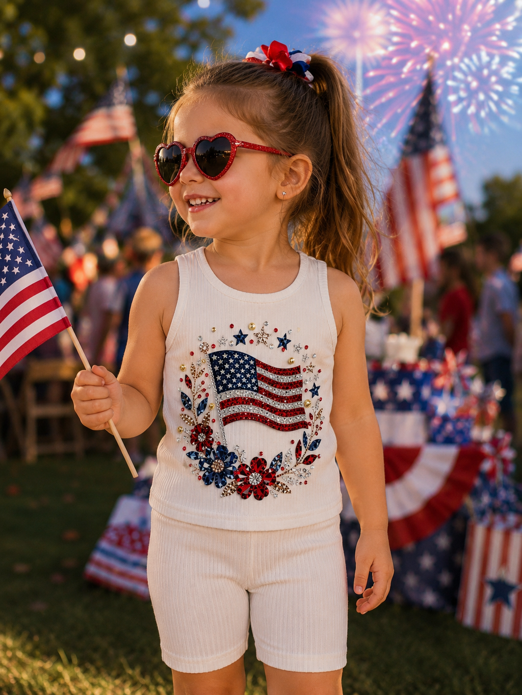 Pre order 4th of July USA short set