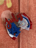4th of July piggy bow