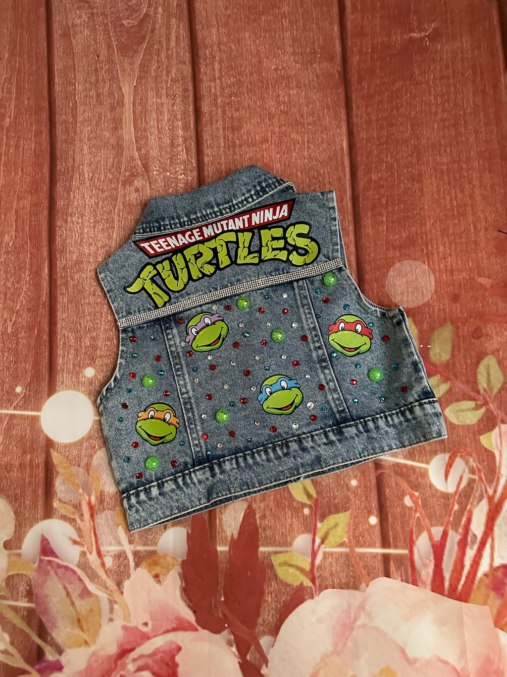 3/4 teenage mutant ninja turtles denim vest