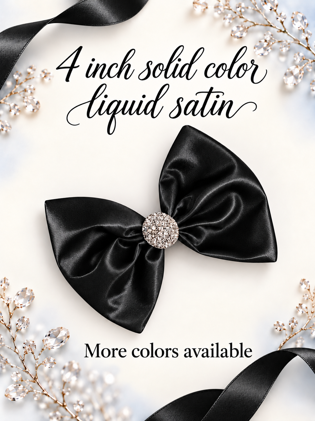 4 inch liquid satin hair clip