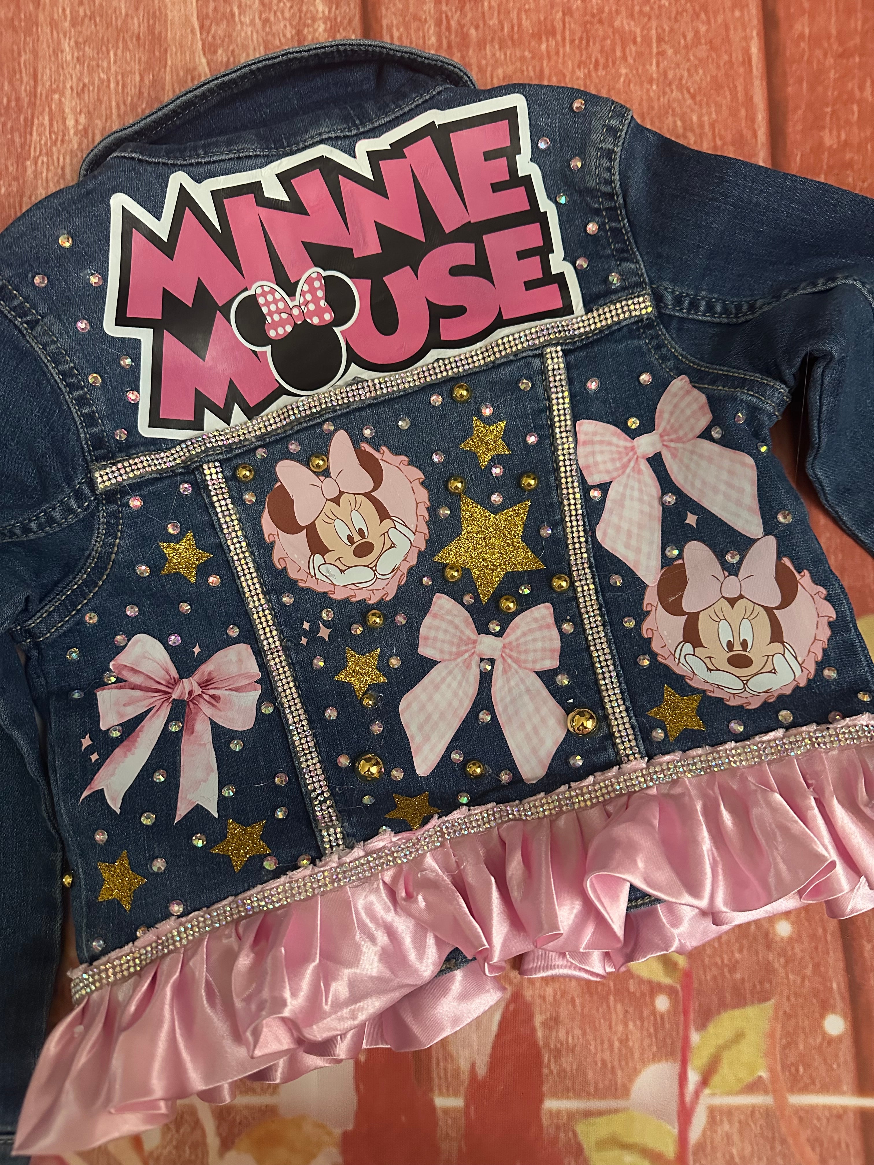 Custom Minnie Mouse denim jacket