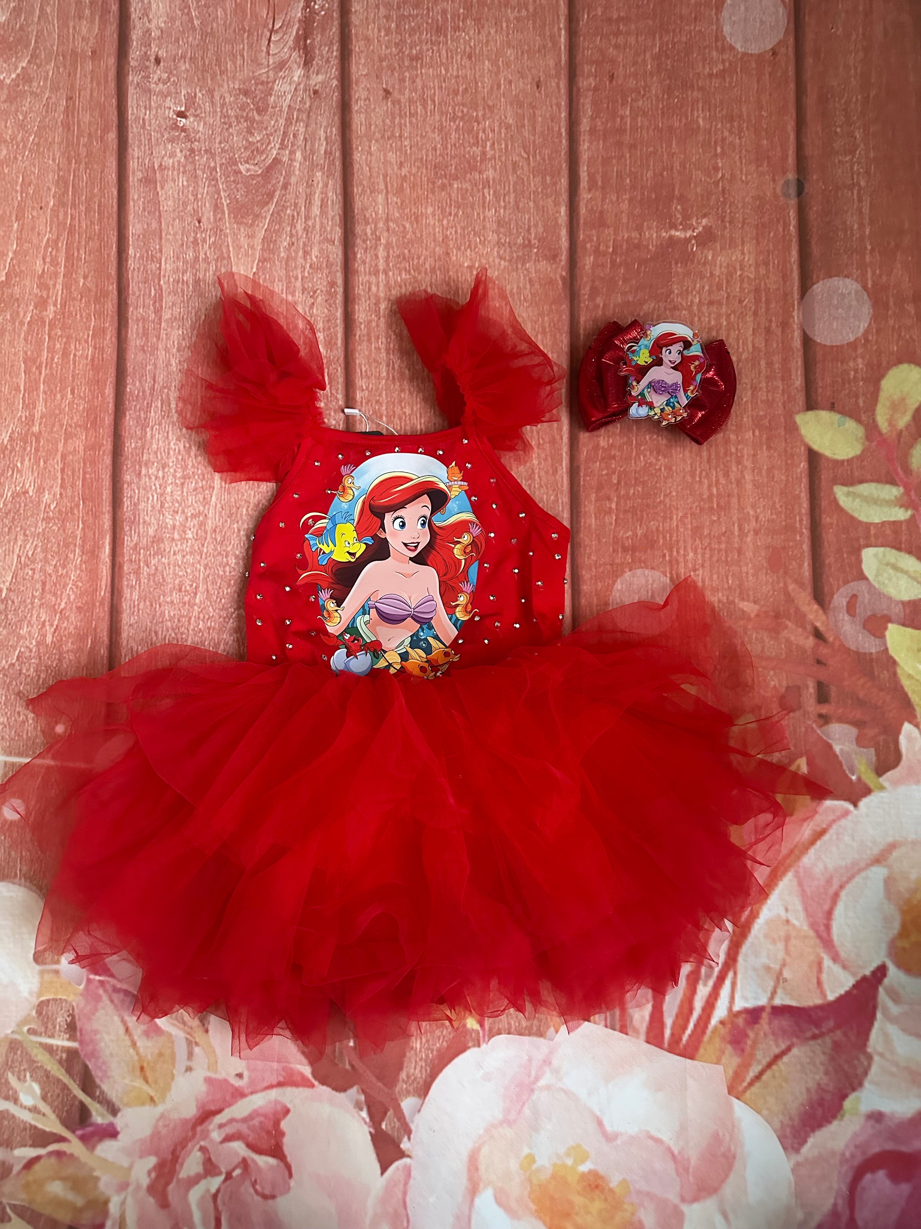 Ariel red tutu dress