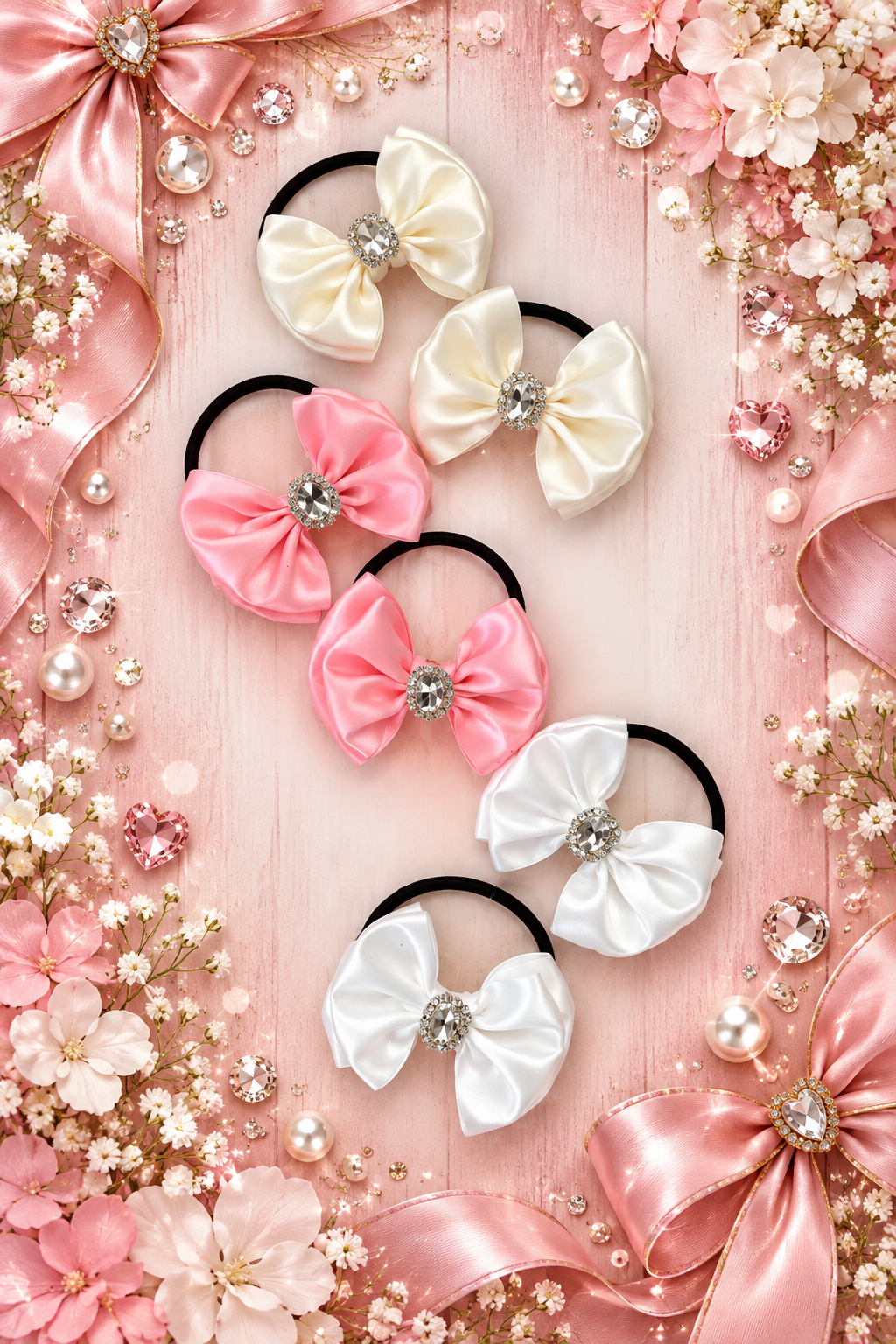 Ultra mini hair ties on elastic bands   Pigtail sets