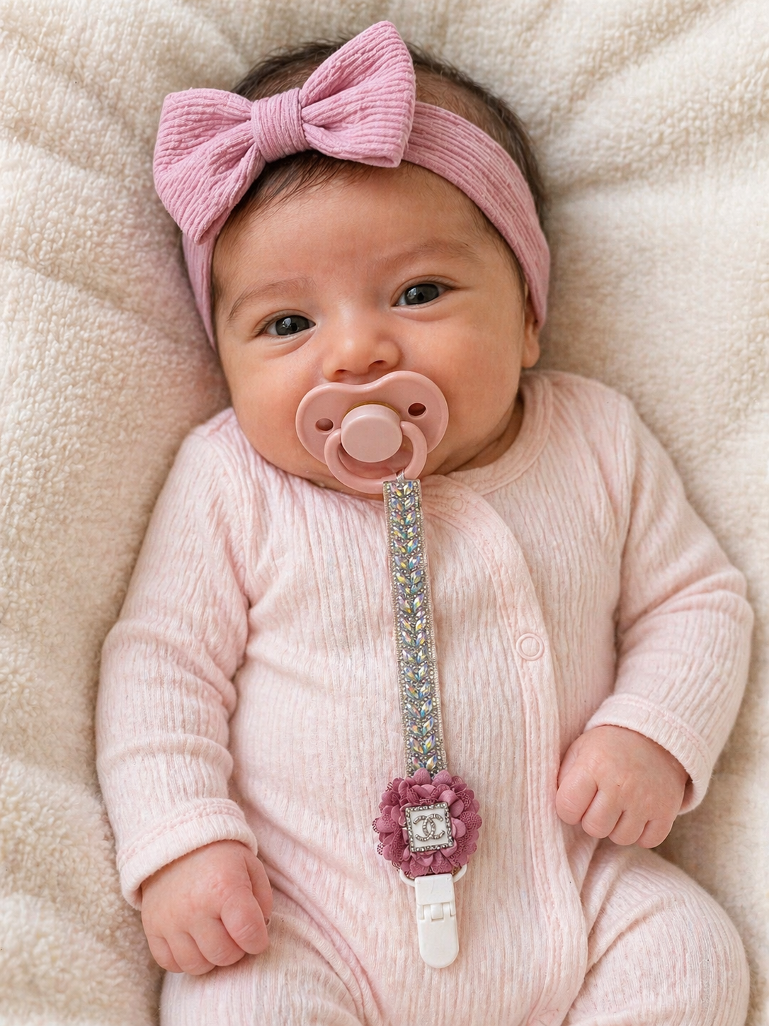 Baby pacifier clip