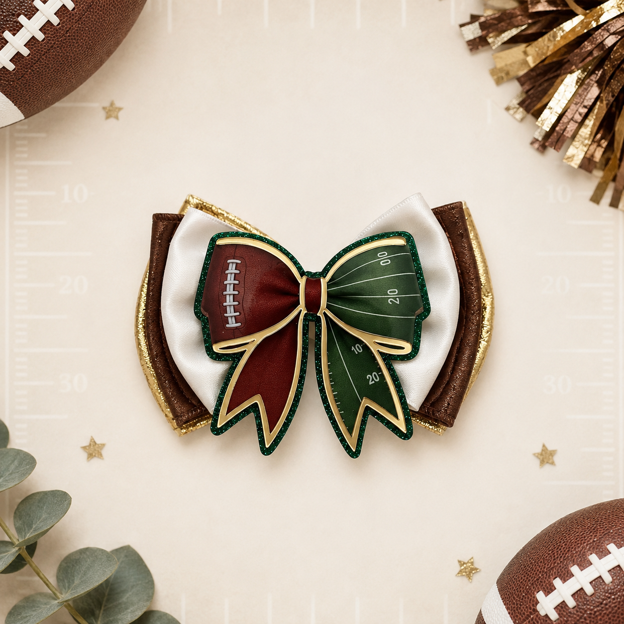 Xl football piggy bow