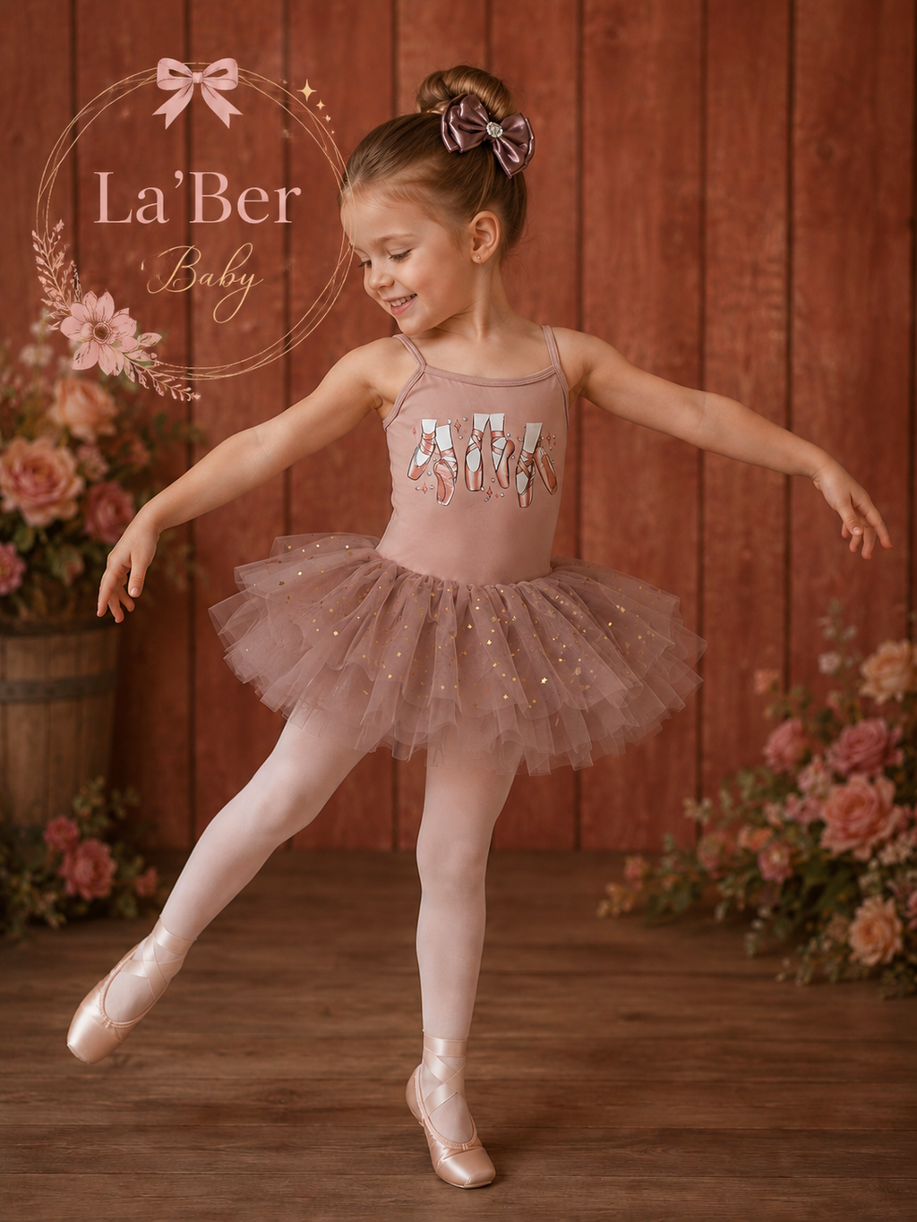 Plum pink ballet leotard tutu dress