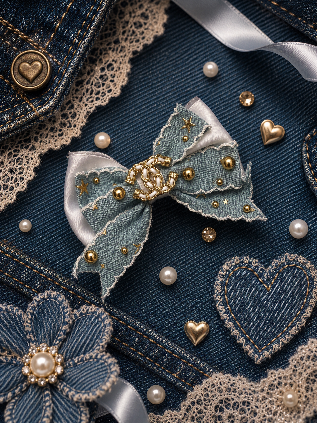 Cc Denim piggy clip