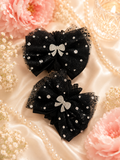 Black Tulle 5 inch bow