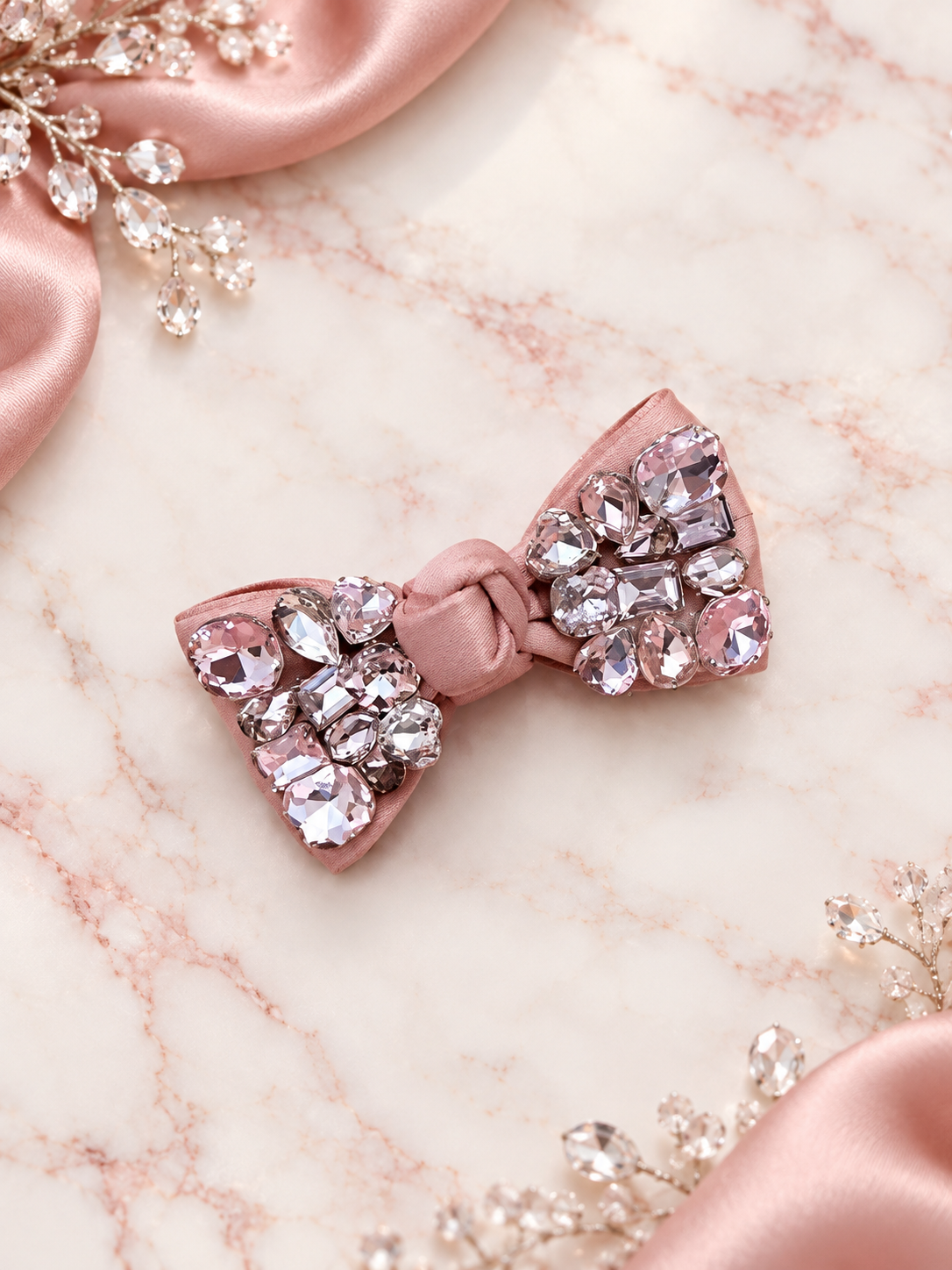 Ultra mini dusty pink hair clip