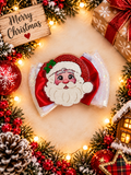 XL piggy size Santa bow