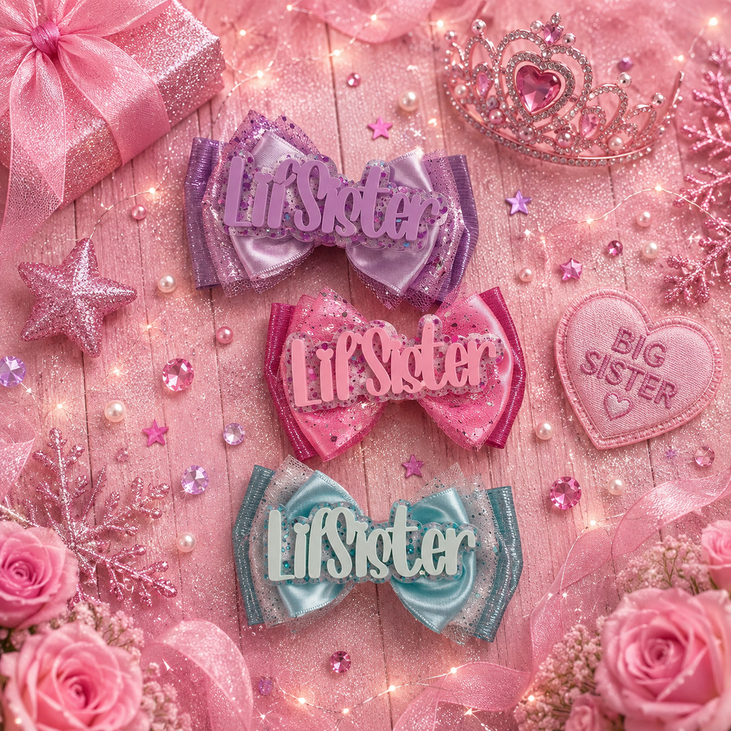 Little sister PINK bow