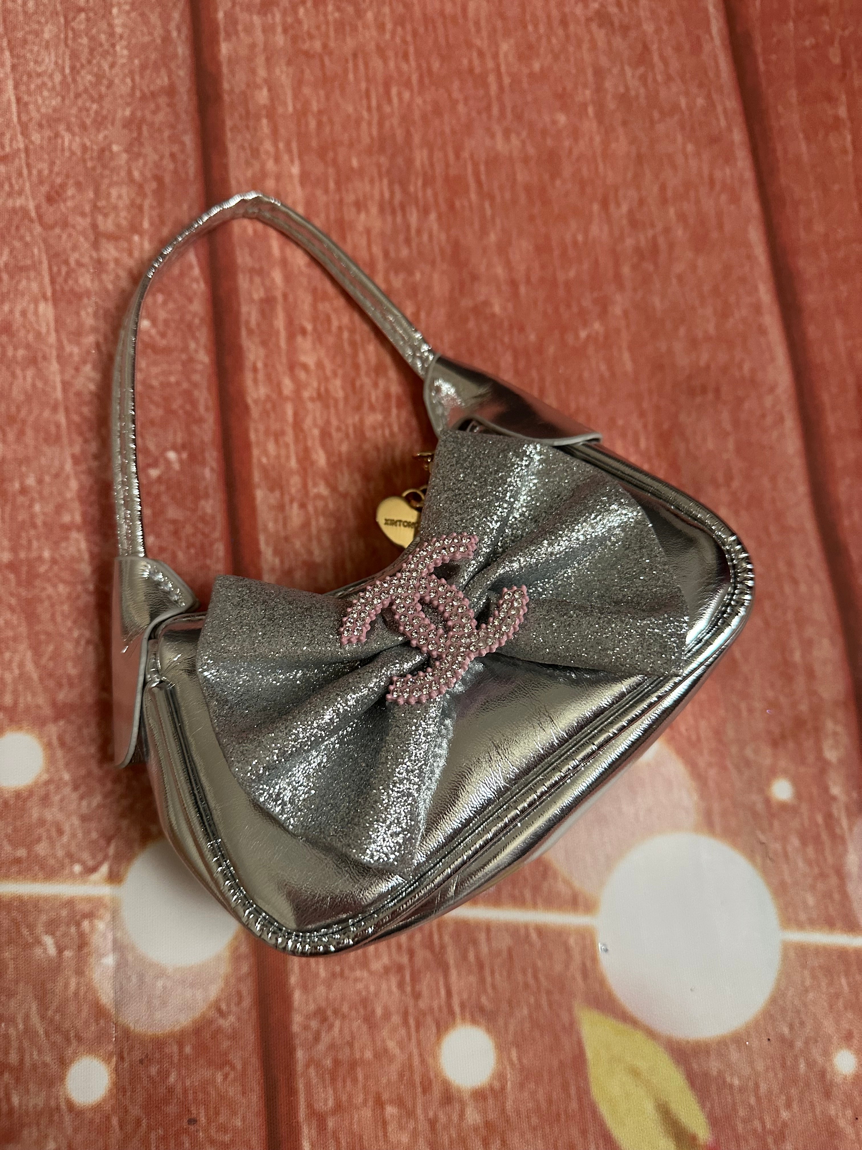 Silver cc baby purse