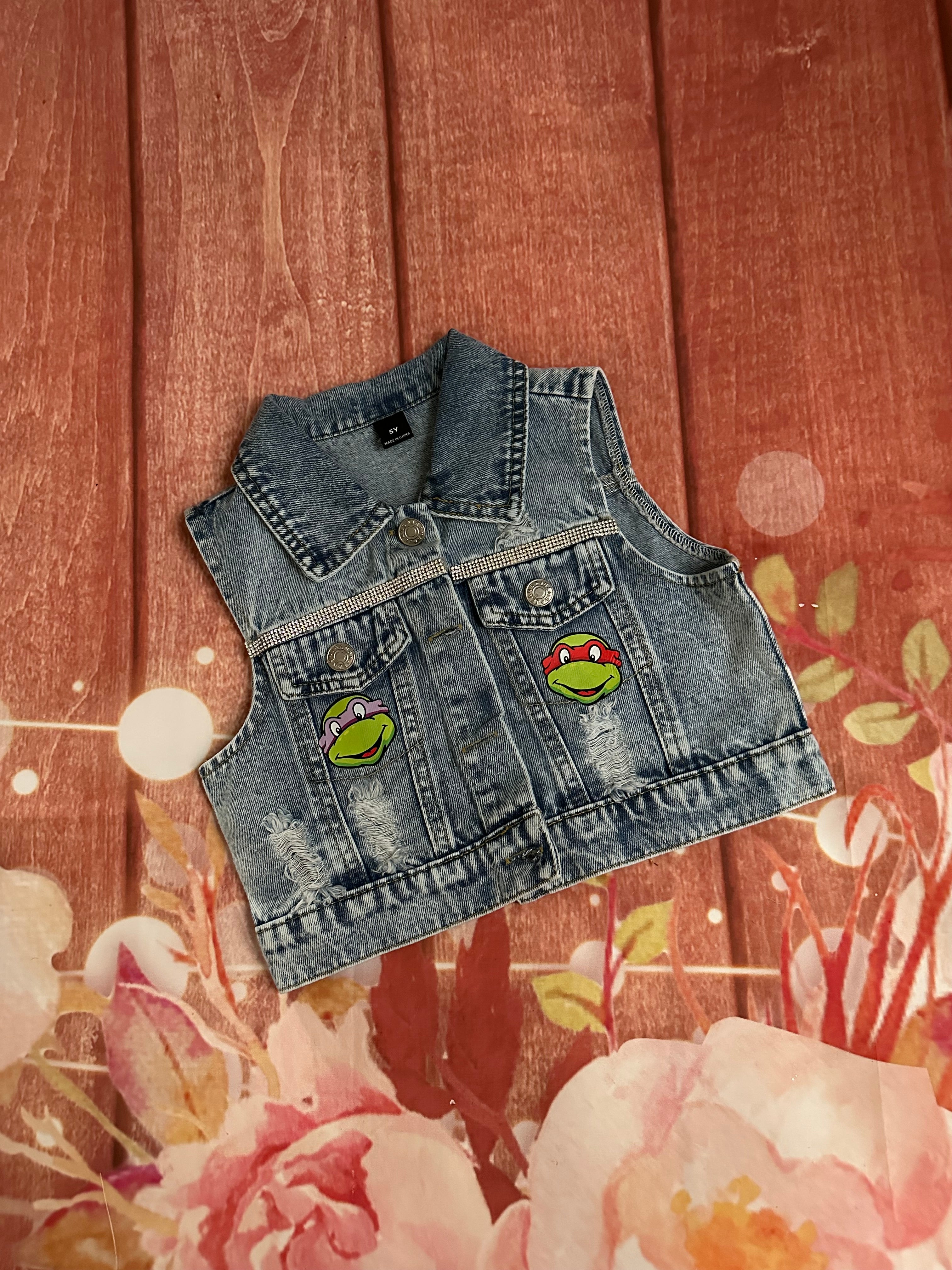 3/4 teenage mutant ninja turtles denim vest